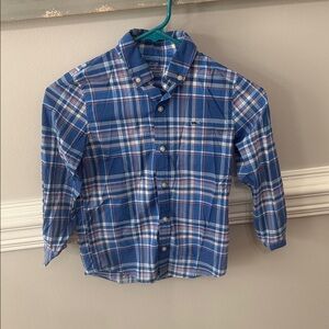 Vineyard Vines Blue and White Plaid Shirt